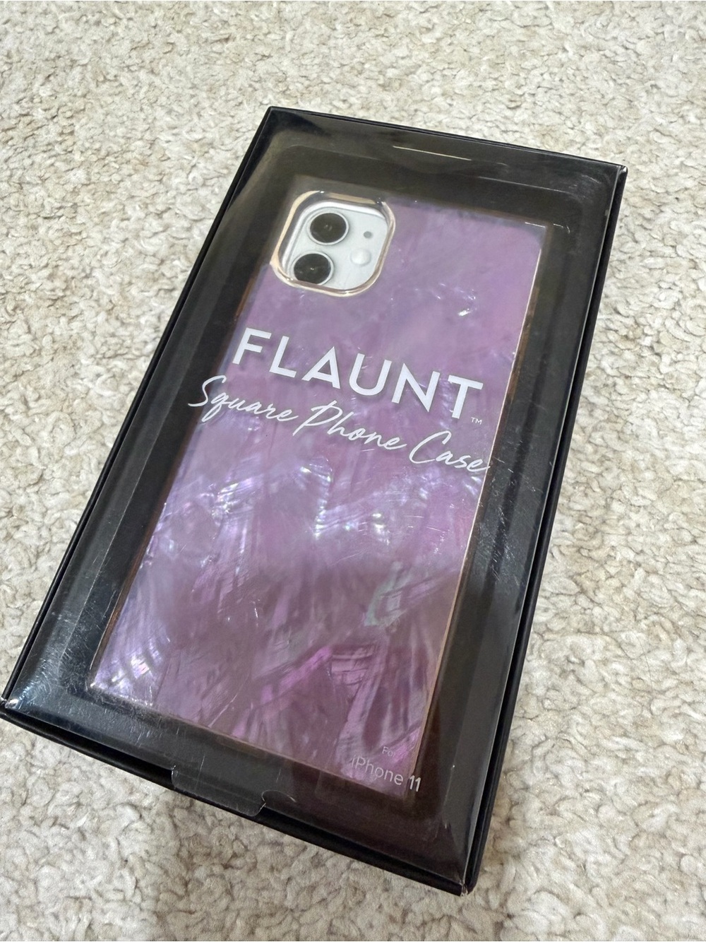 Flaunt Square Phone Case for iPhone 11 - Purple